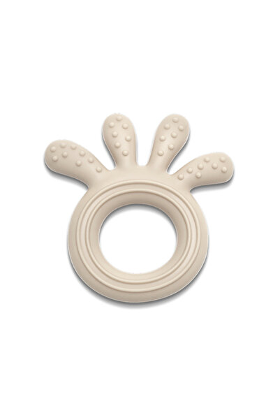 LORELLİ Jucarie de dentitie din silicon, 0 luni+, Octopus, Beige