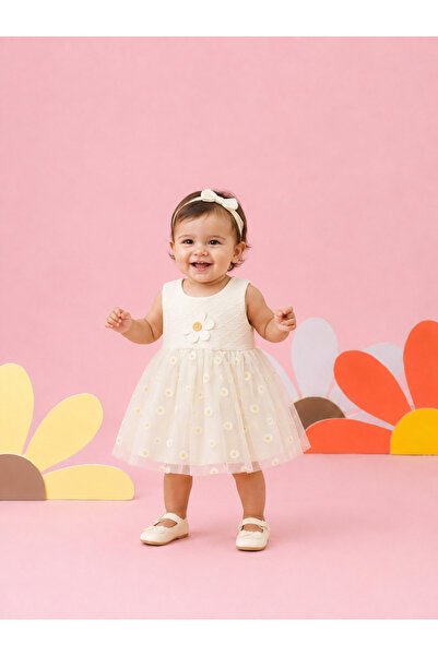 Minimio Kids Papatya Desenli Kız Çocuk Elbise