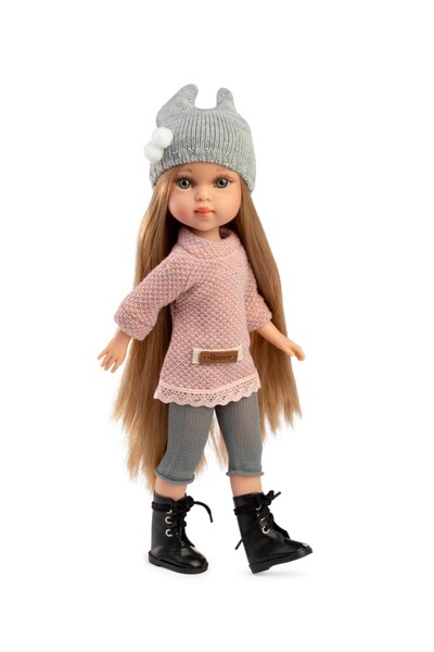 GUCA COLLECTION Papusa fashion, Penelope Vienna, 33 cm, par blond si ochi ver...