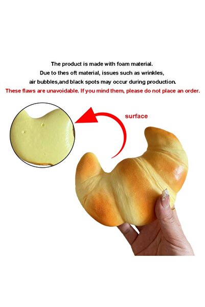 Choice yellow Squishy Croissant Squeeze Slow Rising Stress Relief Toys Super ...