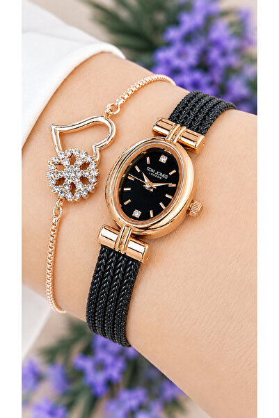 Tom Jones London New Model Vintage Wicker Steel Cord Women's Wristwatch+Brace...