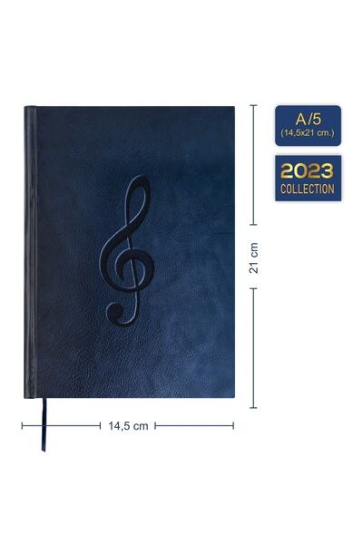 BİDEFTER Müzik Nota Defteri (Anahtarsız KC)- % 100 El yapımı, El dikişi (İpli...
