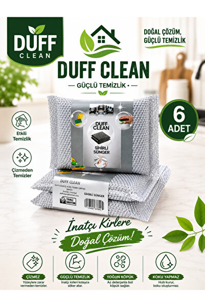 DUFF CLEAN 6 Pieces Magic Inox Stainless Wire Dish Sponge