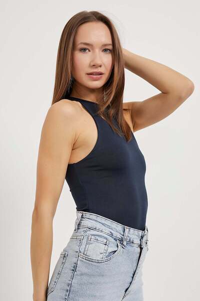 Arma Life Women's Bodysuit Sleeveless Strappy Laci Bodysuit with Snap Fasteners