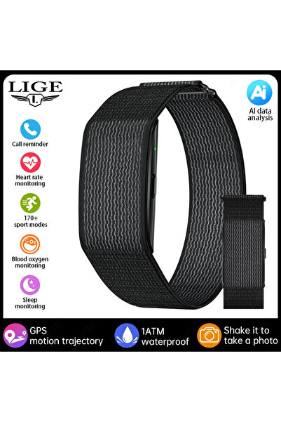 Choice LIGE Nylon Black New GPS Running Track No Screen Smart Watch Waterproo...