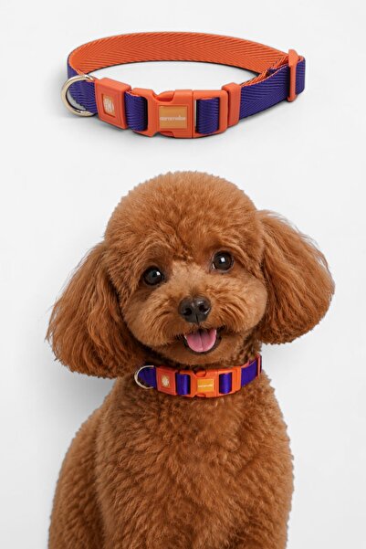 CARAMELOS Dog Collar-Dubble Knitted Fabric-Dog Neck Collar- Small Breed Colla...