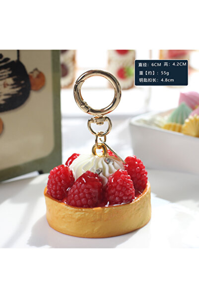 Choice Tart Raspberry 1PCS Simulated Fruit Songsong Fruit Tart Keychain Party...