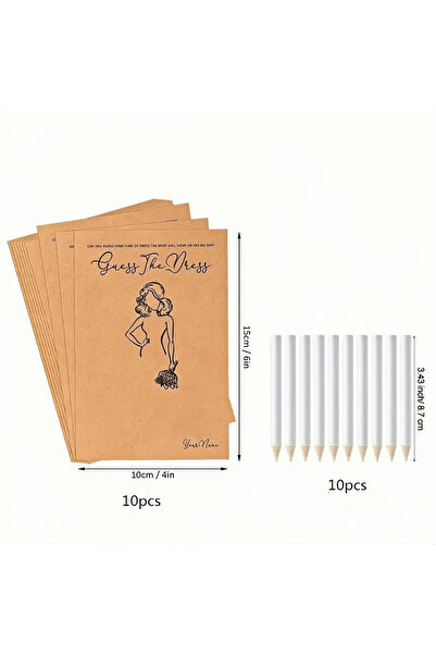 Choice Browm 20pcs/set Single Party Games Supplies, Guessing Wedding Dress Ga...
