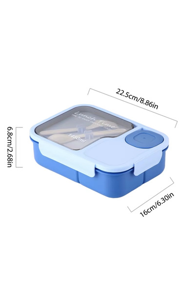 Choice 1450ml Blue Bento Lunch Box Kid's Lunch Box Microwaveable Bento Box wi...
