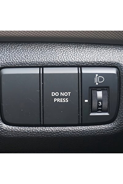 Choice White 4PCS Do Not Press Funny Car Button Sticker, Waterproof Vinyl Dec...