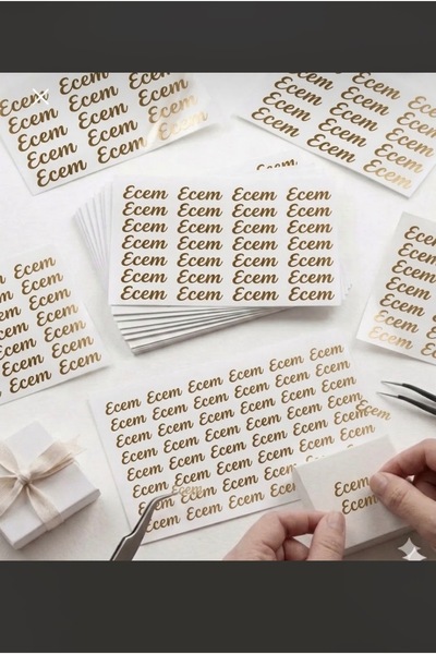 aemedia Gold Gold Lettering Name Foil Cutout 30 Pieces