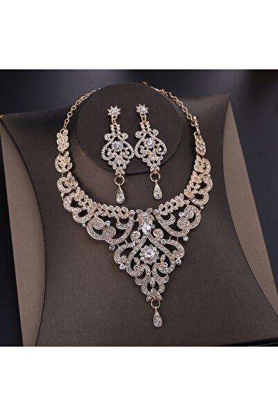 Choice ZT6587-Golden Design Sense Palace Style Jewelry Set, High-End Luxury R...