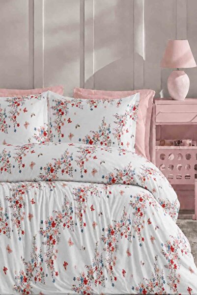 İQON Elastic Sheet Duvet Cover Set Single Size Jungle White