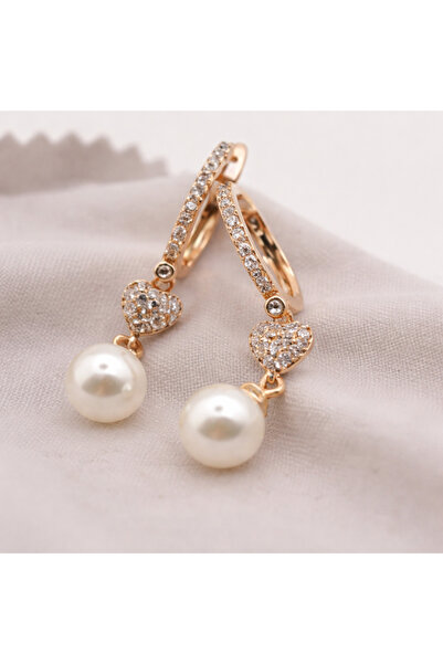 XUPING JEWELRY Cercei cu zirconiu placați cu aur de 18k