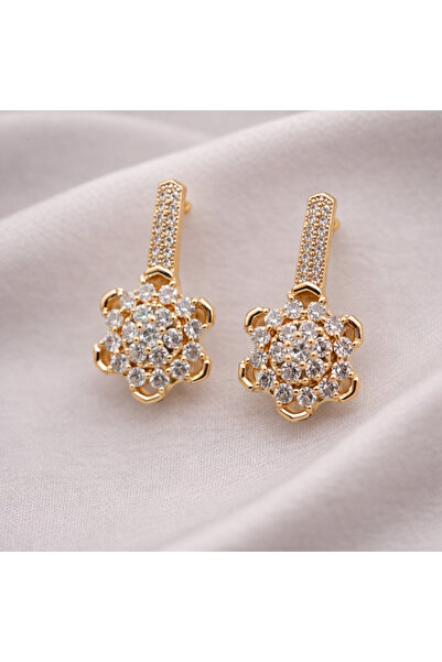 XUPING JEWELRY Cercei placați cu aur și pietre de zirconiu