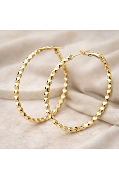 XUPING JEWELRY Cercei rotunzi mari placați cu aur de 18K