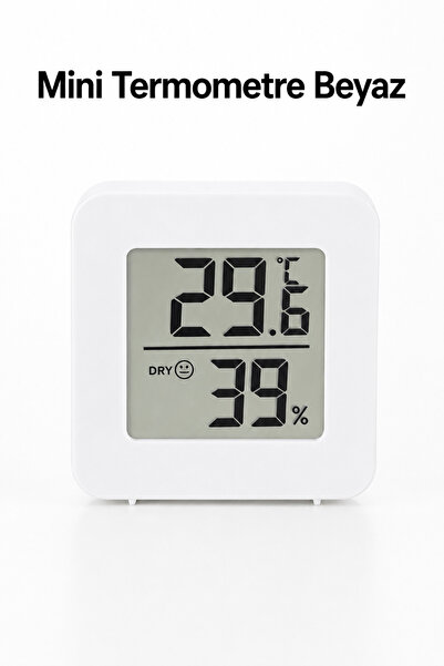 ByKurt Termometre Sıcaklık Nem Ölçer Higrometre Mini LCD Dijital - Duvara Tak...