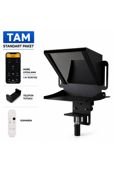 Pratic Prompter Pratic_Teleprompter –Bluetooth Kumandalı (Yerli Ürün & Yazılım)
