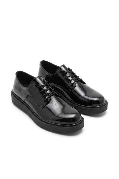 Zerenyus Classic lace high quality daily lace-up men's classic shoes black pa...