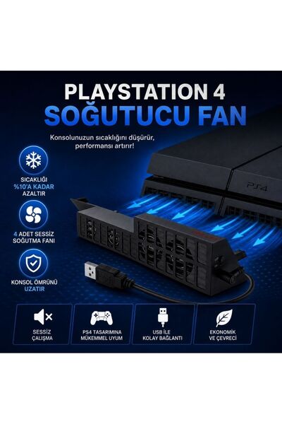 Trust GXT 233 Playstation 4 Soğutucu Fan PS 4 Siyah