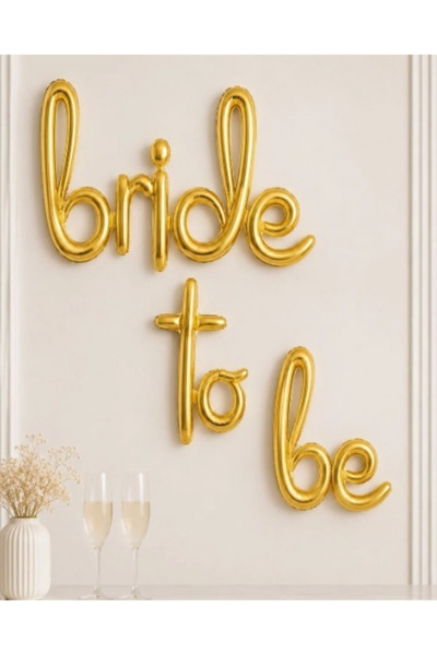 Bride To Be El Yazısı Gold Folyo Balon