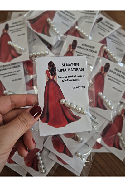 SEMOLİNA 20 Adet İnci Toka Kına hatırası ,Söz ,Nişan, Bekarlığa Veda Hatırası...