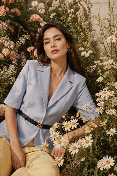 İnouveaue Beli Kemerli Kadın Blazer Ceket