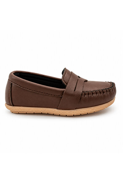 Rexba Erkek Kahverengi Loafer Ayakkabı – Moccasin Dikiş Detaylı Günlük Klasik Ayakkabı