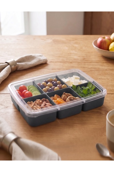 Kitchen Life Set multifuncțional pentru micul dejun cu 6 compartimente