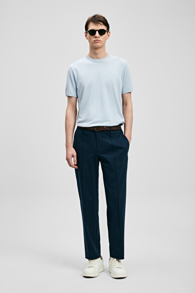 Lufian Sam Smart Men's Chino Pants Slim Fit Navy Blue