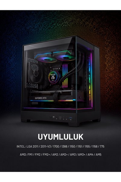 Revenge Hexcore 240 Intel / Amd Supported Heat Level Indicator Fan Argb Liquid Cooling Cpu Processor 240mm Liquid Cooling System