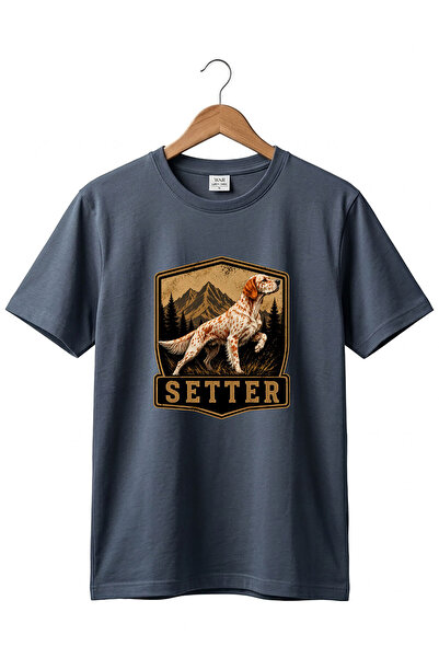 The Baski تي شيرت أساسي مطبوع عليه Hunting Hunting Setter Hunter Dog مصنوع من...