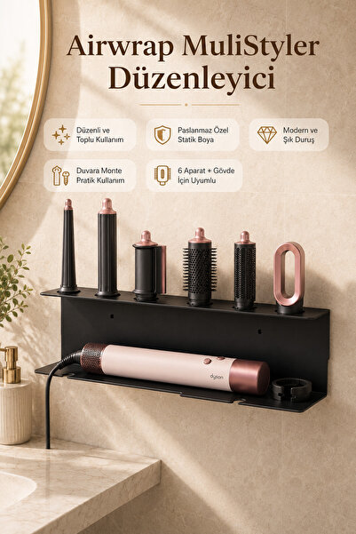 farklı evim Siyah Airwrap Multi Styler Uyumlu Duvar Tipi Düzenleyici Stand – ...