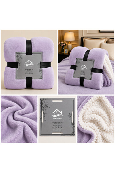 Afkar Albayet Nefir Premium Double-Sided Winter Blanket 220X240 cm |   Velvet...
