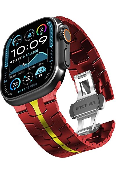 GENERAL Stainless Steel Bracelet with Folding Buckle for Apple Watch Ultra 49...
