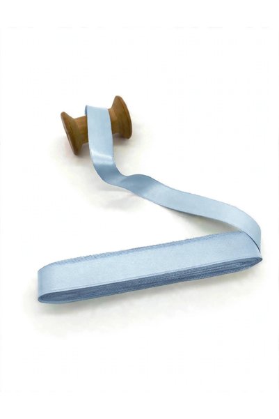 Ak Tuhafiye Bebe Mavi Saten Kurdele 2 cm 10 Metre / Bohça-Süsleme-Dekor-Çiçek...