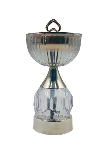 Gearne 6920047103080 - مبخرة قزاز قاعدة فضي