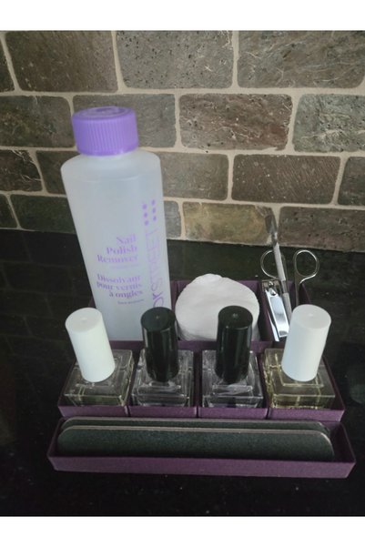 DU&ER Manikür Organizeri Tırnak Bakım Malzemeleri Düzenleyici Nail Art Masaüs...