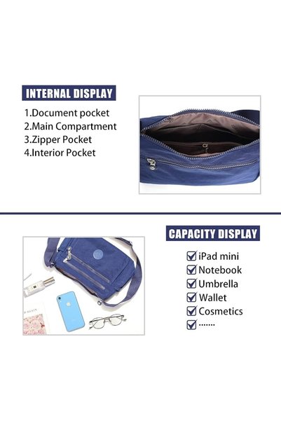 GENERAL Crossbody Bag for Women Waterproof Casual Handbag Nylon Lightweight Rfid Blocking Purse