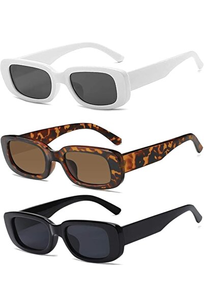 GENERAL Retro Rectangle Sunglasses for Women Men Classic Small Square Frame S...