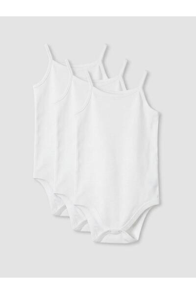 LC Waikiki Square Collar Baby Girl Snap Fastener Bodysuit 3-Pack (S6)