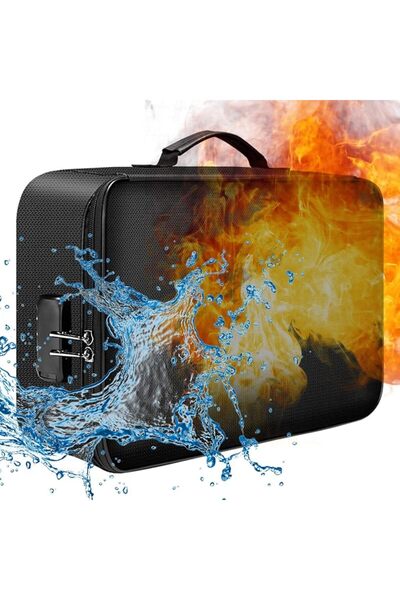 GENERAL Morilian Unisex Adult Silver Locking Fire & Water Resistant Document Bag