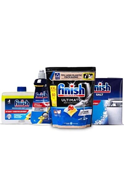 FİNİSHH مجموعة فينيش المتكاملة برائحة الليمون - 50 كبسولة فائقة الجودة