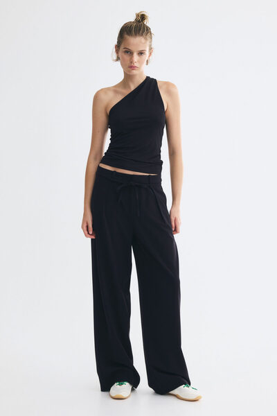 H&M Pileli ve Kuşaklı Pantolon