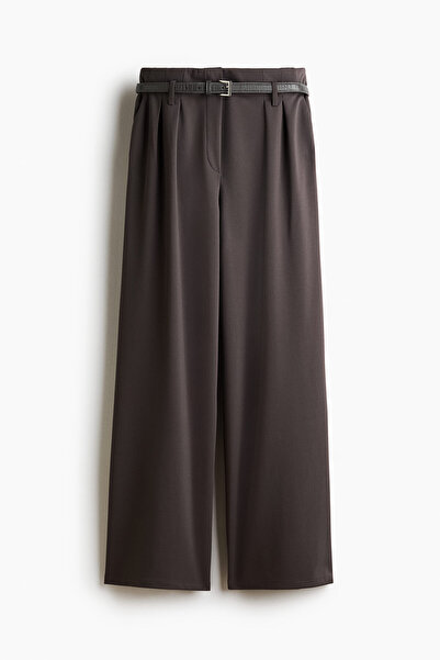 H&M Kemerli Geniş Pantolon