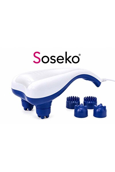 SOSEKO Electric Handheld Body Massager with 4 Interchangeable Heads, Deep Tis...
