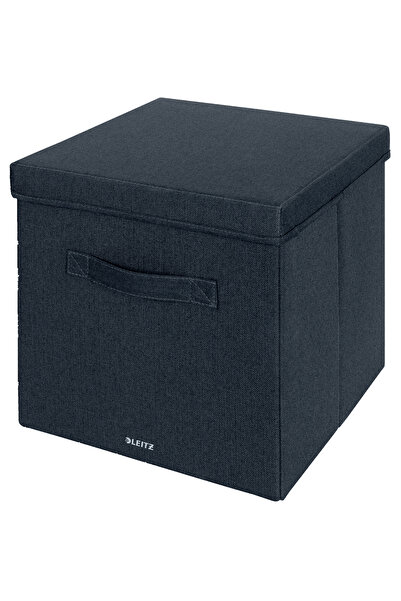 MC Micostore Textile storage box with lid and large handle 2/set charcoal gra...