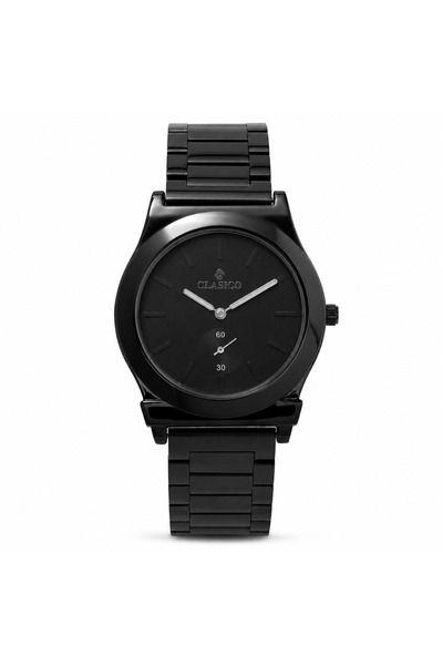 Clasico Minimal Men's Watch – 40mm Black Tone-on-Tone Dial, Small Seconds Sub...