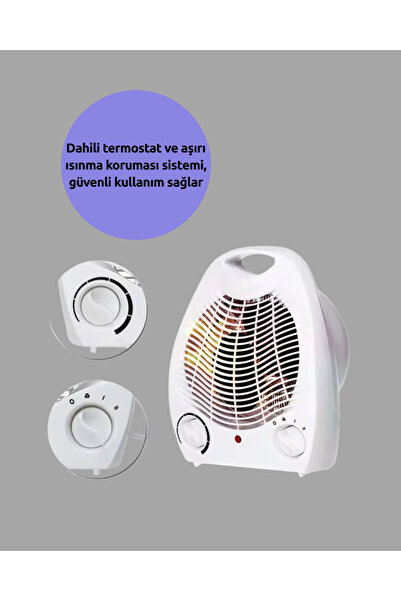 online kapsulavm avm alışveriş 2000W Taşınabilir Elektrikli Fanlı Isıtıcı – Hızlı Isınma, Kompakt Boy
