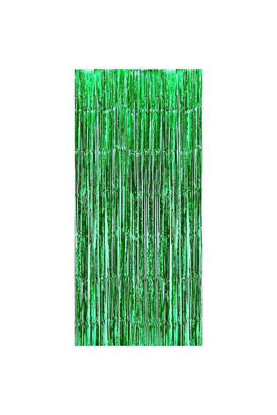 genaja Perdea Franjuri Verde Metalizat 100x200 cm, Perdea Decorativă pentru P...